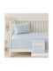 Set Baby Crib Flannel Fitted Sheets Blue 70x140cm 3 Pieces