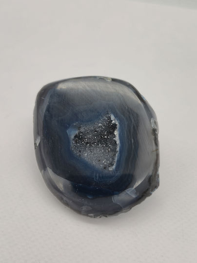 Blue Agate Geode 159g Natural Crystal Decoration