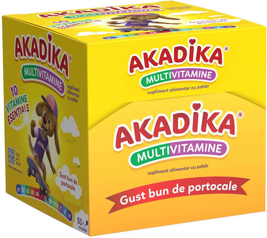 Akadika Multivitamin Lozenges Supliment pentru Întărirea Sistemului Imunitar 50 Plicuri
