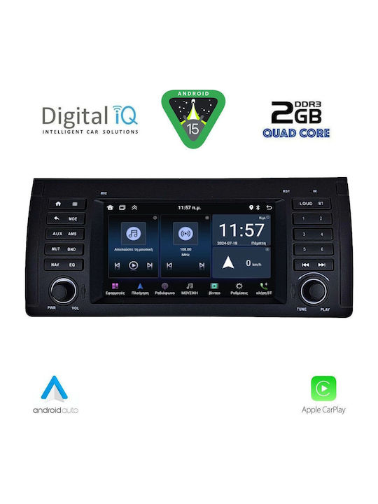 Digital IQ Sistem Audio Auto 1998-2005 Bluetooth USB Wi-Fi GPS Apple CarPlay cu Ecran Tactil 7"