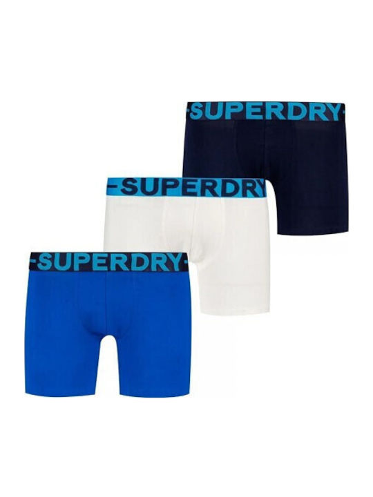 Superdry Ανδρικά Μποξεράκια Navy/blue/optic 3Pack
