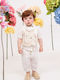 Bambolino Baptism Suit with Vest for Boy Linen Ecru