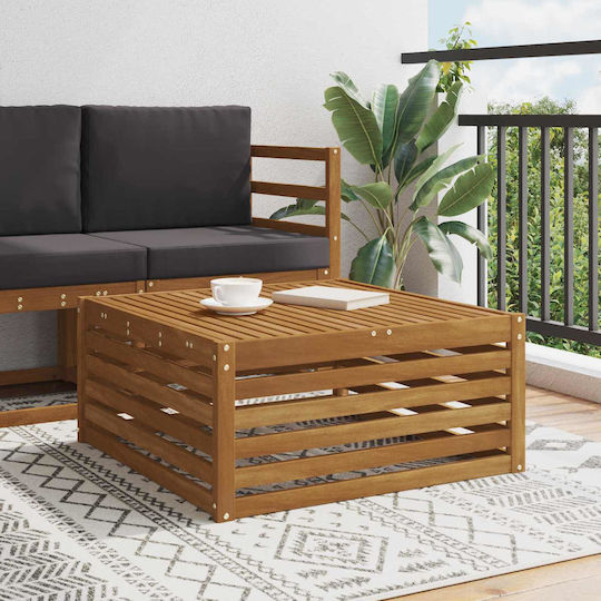 Garden Table for Small Outdoor Spaces Made of Natural Acacia 79x79x37cm