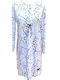 Nina Club Winter Women's Nightgown Sky Blue Floral