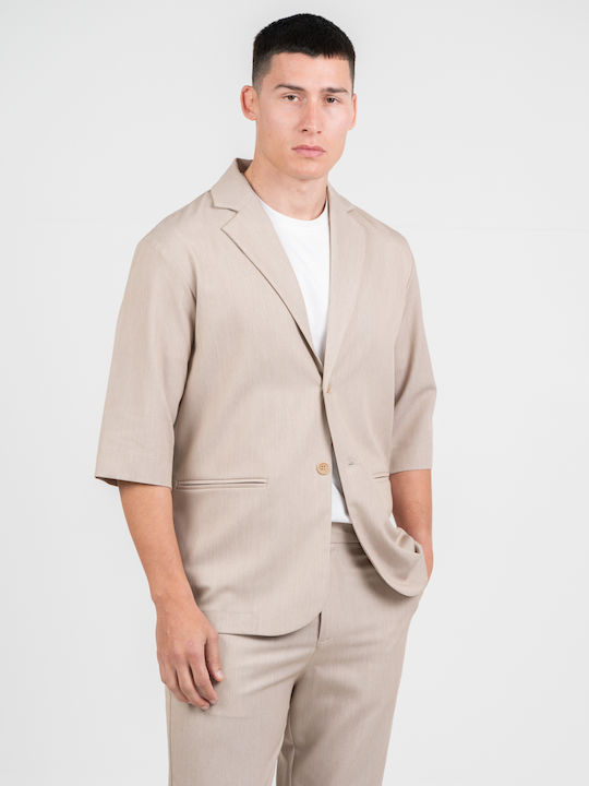 Vittorio Artist Μακρυμάνικo Overshirt Beige 300...