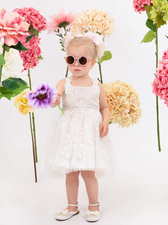 Bambolino Zoe Weißes Taufkleid aus Spitze