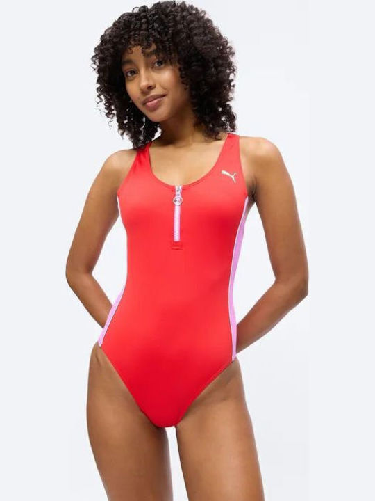 PUMA Active Swimsuit Red