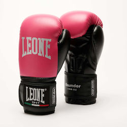 Leone 1947 Boxing Gloves Made of Synthetic Leather for Competition Pink