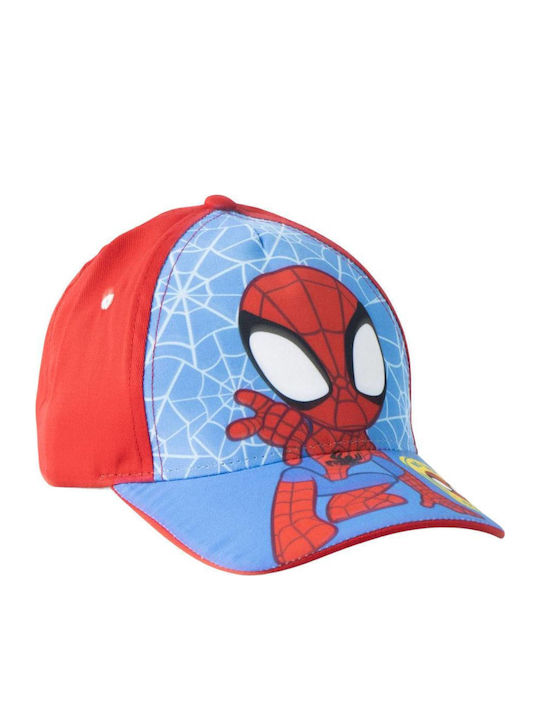 Cerda Παιδικό Καπέλο Jockey Υφασμάτινο Spiderman Κόκκινο