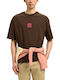 T-shirt Καφέ