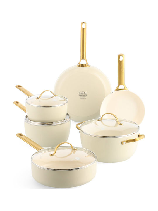 Green Pan Padova Reserve Cookware Set Cream Whi...