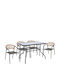 Set Sala De Mese Pentru Exterior Adam 5 Piese Gri
