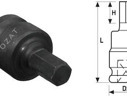 OZAT OZAT Steckdosen Luft Quadratisch mit Rahmen Gastgeber 1 Zoll HEX