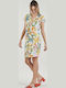 Ro W Sommer Mini Blumen Kleid