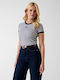 Women's Striped T-shirt White Blue