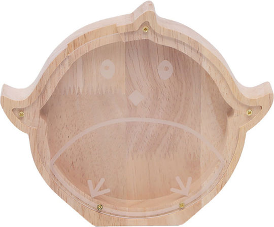 Techkidz Hölzene Sparbüchse Vogelkopf Modell Plexiglas Frontplatte Beiges