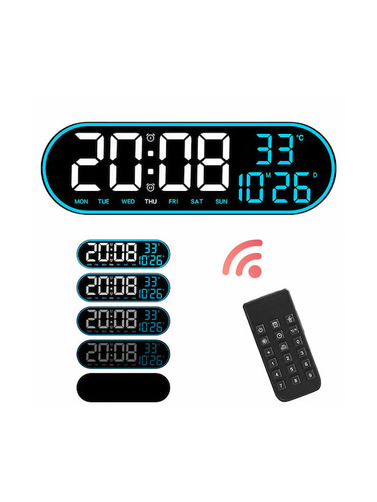Zola Tischuhr Digital LED Kunststoff mit Wecker Schwarz