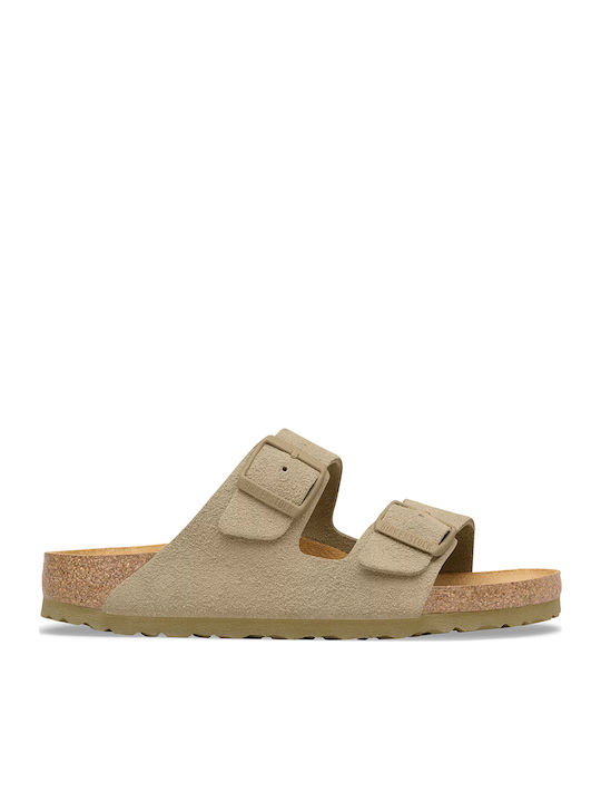 Birkenstock Leather Sandals Khaki