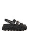 Kate Leather Women's Sandals Flatforms Black