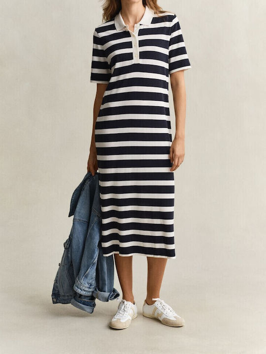 Midi Dress Knitted Dark Blue