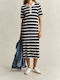 Midi Dress Knitted Dark Blue