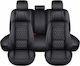 Universal Eco Leather Front Rear Black Car Seat Covers Set Cushion Design