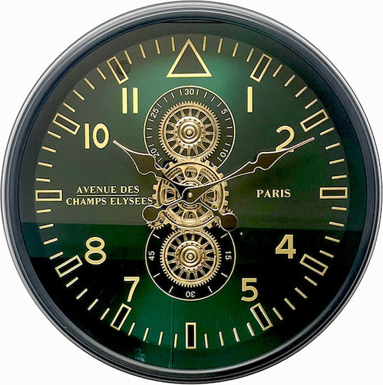 Mechanische Wanduhr Grün