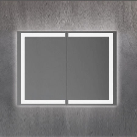 Tema Badezimmerspiegel Led aus MDF 60x80cm Weiß