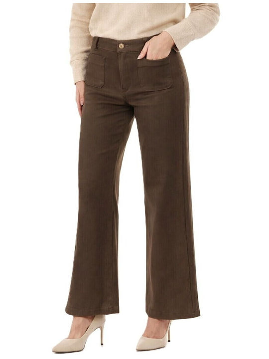 Women's Fabric Trousers Khaki