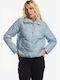 Kurze Damenjacke Für Frühling - Herbst Hellblau