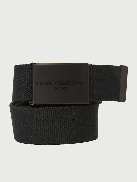 Funky Buddha Ανδρική Ζώνη Μαύρη