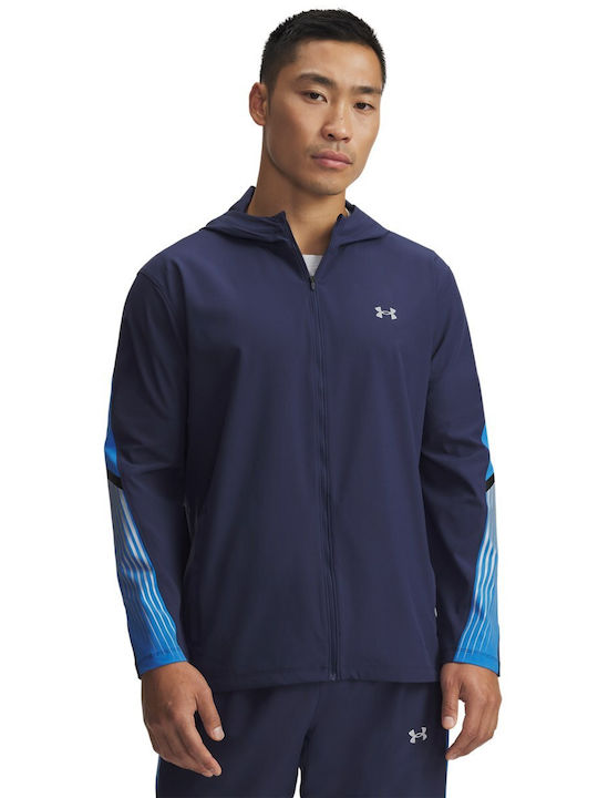 Under Armour Jachetă Bărbătească cu Glugă Albastră