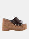 Mules With High Heel In Brown Colour