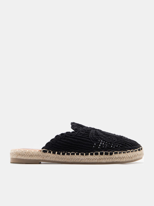Flat Mules in Schwarz Farbe