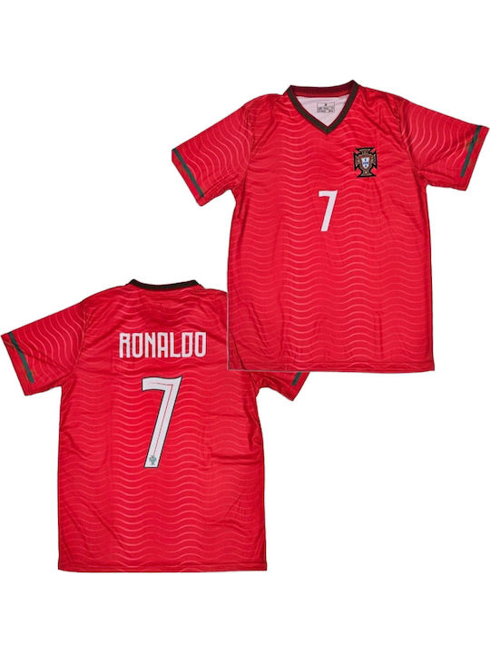Football Jersey Ronaldo Portugal National Team Mundial 2026 Red Balón De Oro Red Unisex Ab146