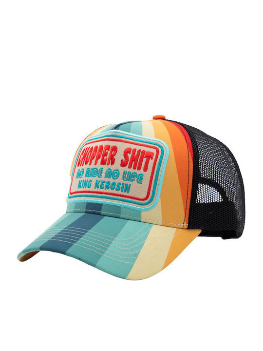 King Kerosin Chopper Shit LKW-Fahrer Kappen Blau Orange