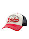 King Kerosin Καπέλο Salt Lake Trucker Cap Red Offwhite