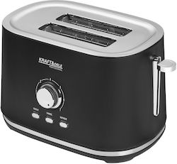 Kraft & Dele Φρυγανιέρα 2 Θέσεων 1000W Μαύρη