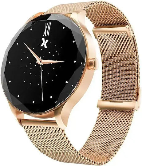 MaxCom MaxCom Stainless Steel 44mm Waterproof Smartwatch with Heart Rate Monitor Gold