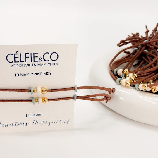 Celfie & CO Кръщенско Свидетелство Гривна Кафява 50 Бройки
