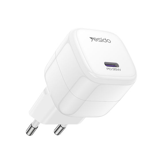 Yesido Yesido Kabeloser USB-C 35W Stromlieferung Weißer (YC103)