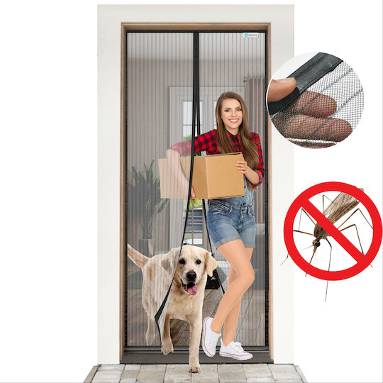 Plasă de Țânțari Potrivită Pentru Animale de Companie Ușa Cu Scai Cu Închidere Magnetică 210x90cm