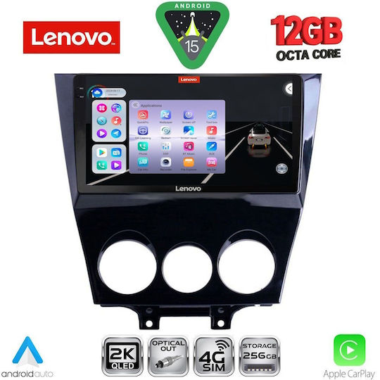 Lenovo Car Audio System for Mazda RX-8 2008-2014 Bluetooth USB WiFi GPS Apple CarPlay Android Auto with 9" Touch Screen