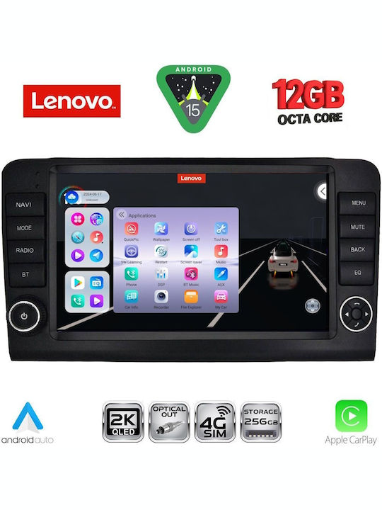Lenovo Car Audio System for Mercedes-Benz ML / GL Class 2005-2011 Bluetooth USB WiFi GPS Apple CarPlay Android Auto with 9" Touch Screen