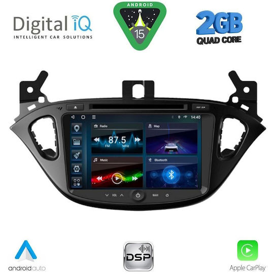 Digital IQ Car Audio System for Opel Adam / Corsa 2014-2021 (Bluetooth/USB/WiFi/GPS/Apple CarPlay/Android Auto) with 8" Touch Screen
