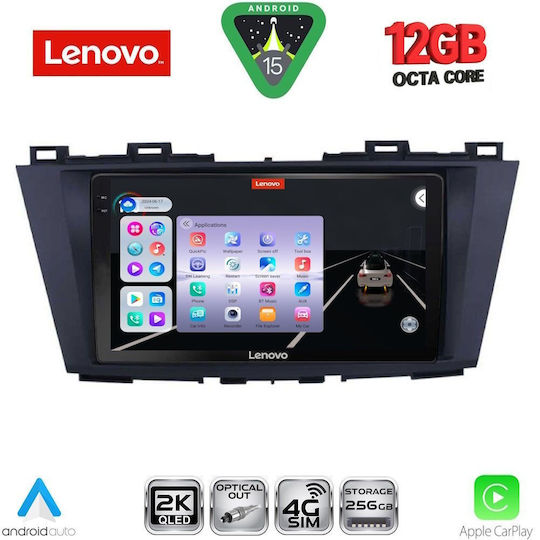 Lenovo Ηχοσύστημα Αυτοκινήτου για Mazda 5 2011-2020 (Bluetooth/USB/WiFi/GPS/Apple-Carplay/Android-Auto) με Οθόνη Αφής 9"