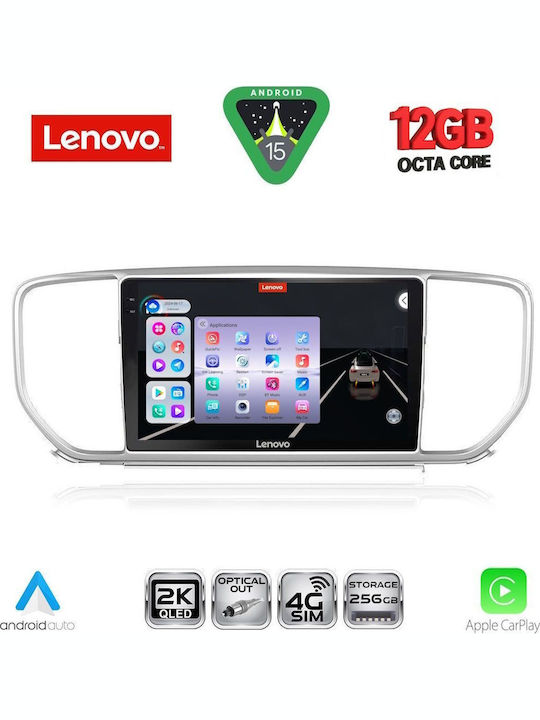 Lenovo Ηχοσύστημα Αυτοκινήτου για Kia Sportage 2018-2021 (Bluetooth/USB/WiFi/GPS/Apple-Carplay/Android-Auto) με Οθόνη Αφής 9"