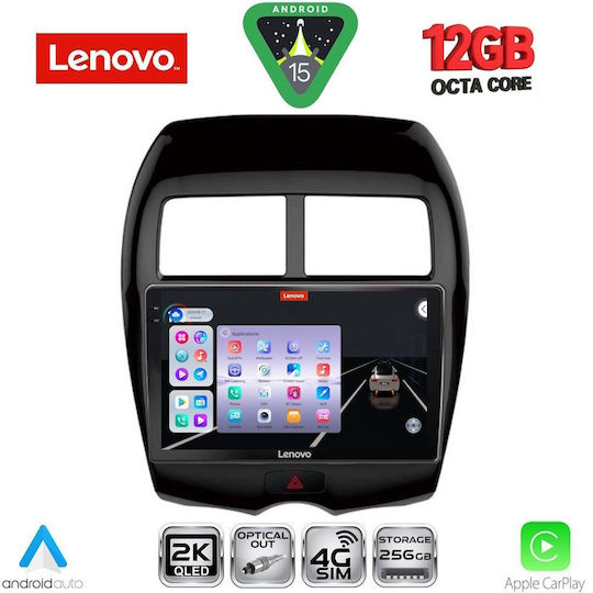 Lenovo Car Audio System for Peugeot 4008 Mitsubishi Asx 2009 Bluetooth USB WiFi GPS Apple CarPlay Android Auto with 10" Touch Screen