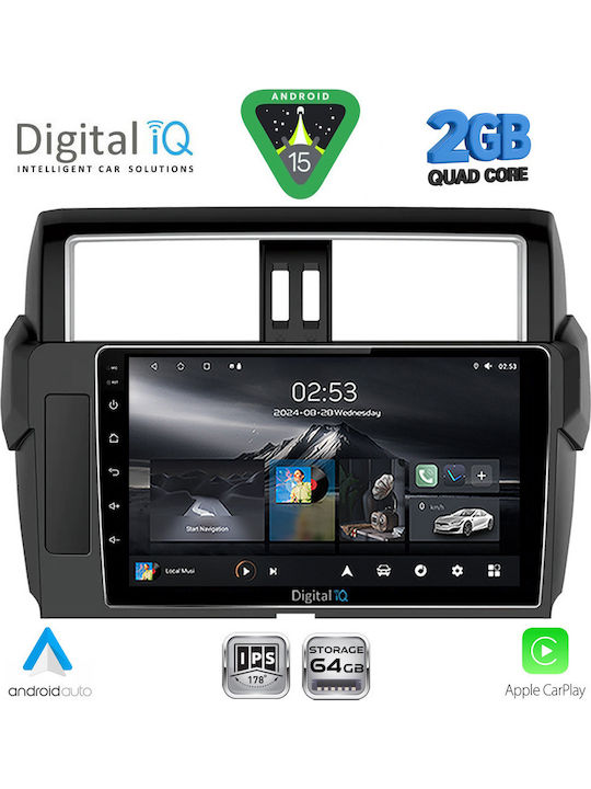 Digital IQ Auto-Audiosystem für Toyota Prado 2014-2017 (Bluetooth/USB/Eingebautes Wi-Fi / 3G/GPS/Apple CarPlay/Android Auto) mit Touchscreen 10"