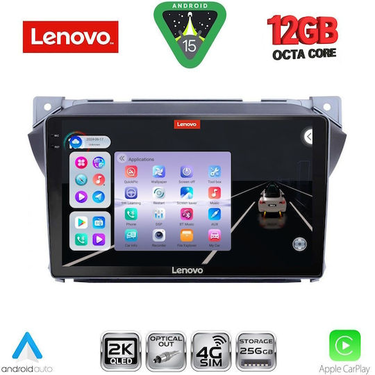 Lenovo Ηχοσύστημα Αυτοκινήτου για Suzuki Alto Nissan Pixo 2009-2014 (Bluetooth/USB/WiFi/GPS/Apple-Carplay/Android-Auto) με Οθόνη Αφής 9"